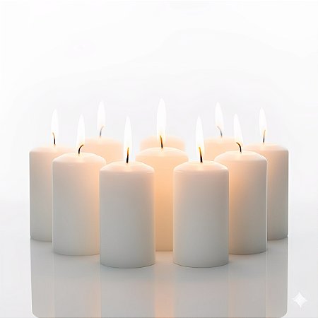 40 Velas Decorativas Cilíndricas 8 Horas Casamentos E Festas