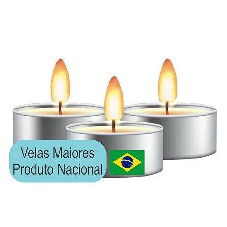 Vela Rechaud Lamparina 100 Unidades + Suporte Alumínio Casamento