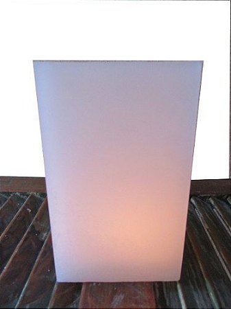 1 Vela Luminária Quadrada 12x12x20cm Decoração Casamento
