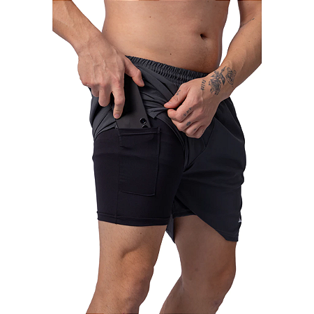 Bermuda com Short Dry Fit