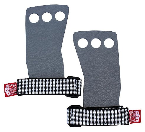 Grip 3 Furos em Couro Cinza