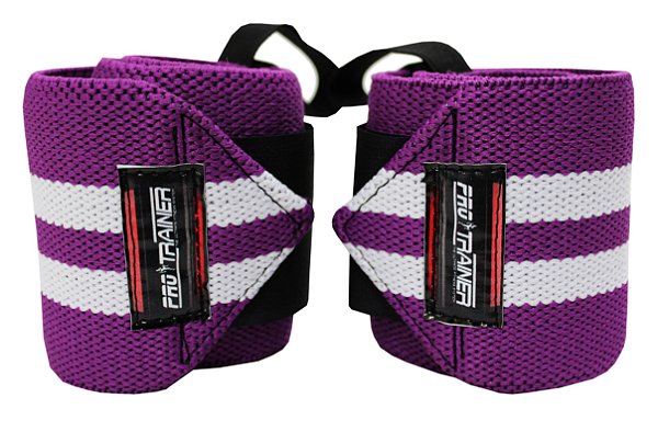 Munhequeira Profissional Roxo com Branco