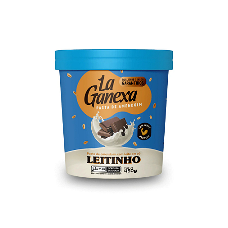 Pasta de Amendoim Integral Sabor Leitinho 450g | La Ganexa