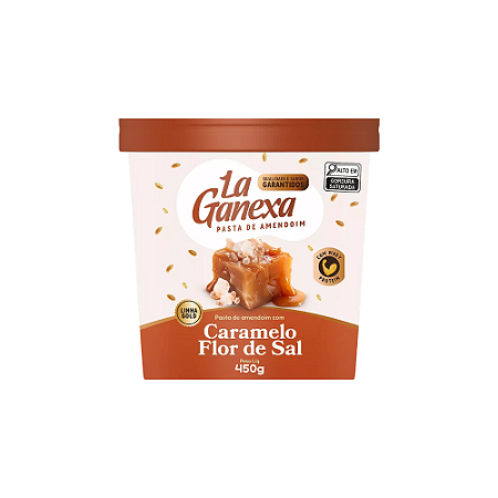 Pasta de Amendoim Integral com Caramelo e Flor 450g | La Ganexa