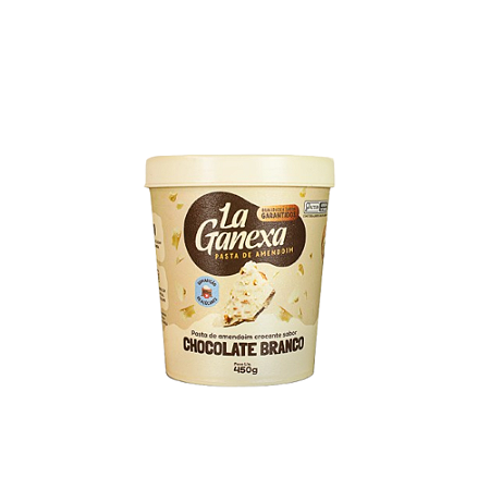 Pasta de Amendoim Integral Sabor Chocolate Branco 450g | La Ganexa
