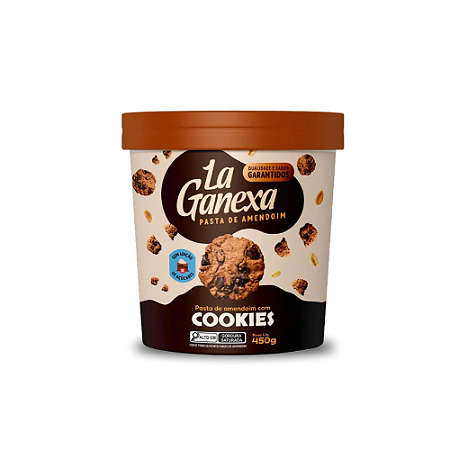 Pasta de Amendoim Integral com Cookies 450g | La Ganexa