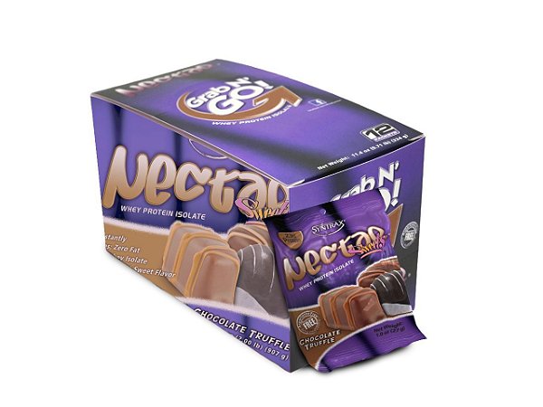 GRAB N´GO NECTAR SYNTRAX - Whey Isolado Importado sabor Chocolate Truffle - Caixa com 12 saches