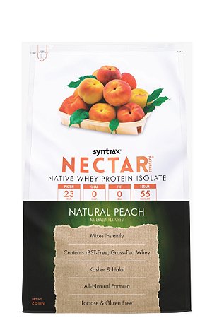 Nectar Naturals Syntrax - Whey Isolado Natural Peach (Pêssego) 907g - IMPORTADO