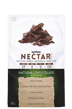 Nectar Naturals Syntrax - Whey Isolado Natural Chocolate 907g - IMPORTADO