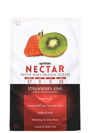 Nectar Syntrax - Whey Isolado Strawberry Kiwi (Morango com Kiwi) 907g - IMPORTADO