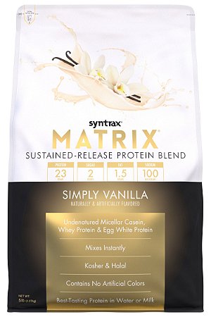 Matrix 5.0 Syntrax - Simply Vanilla (sabor Baunilha) 2.270g - IMPORTADO