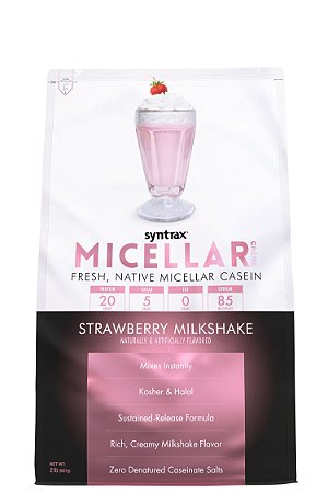Micellar Creme Syntrax - Strawberry Milkshake (Caseína Micelar sabor Morango) 907g - IMPORTADO