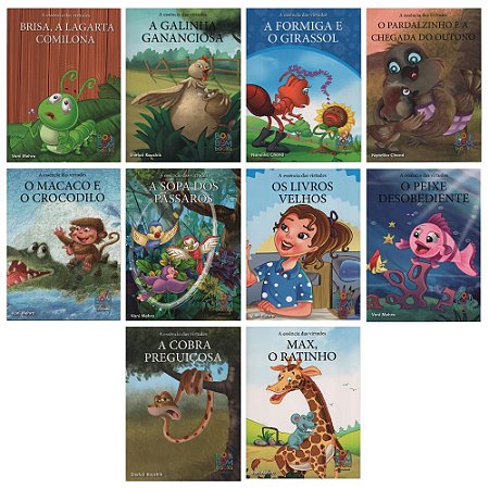 Coleção livros a essência das virtudes com 10 livros | Poltrona Mágica -  Poltrona Mágica - Livros para os pequenos | Histórias | Gibis | Colorir |  Banho | Coleções Especiais