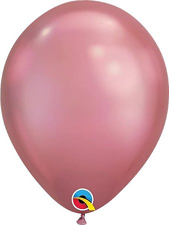 Balão Latex Round 11  Chrome Mauve