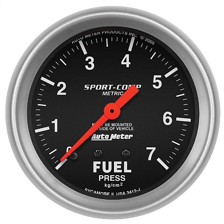 Auto Meter Sport-comp 3412-j 2 5/8 Pressão Combustivel 7 Kg