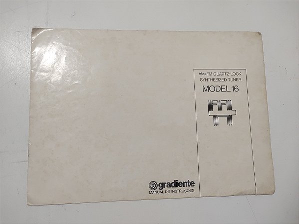Manual original Tuner Gradiente Model 16