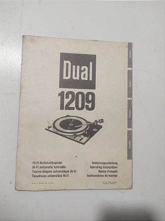 Manual original Toca discos Dual 1209