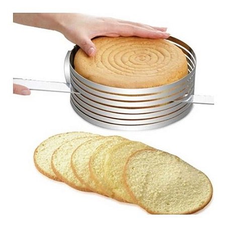 Fatiador Aro Cortador Para Bolo Tortas Em Camadas Em Inox