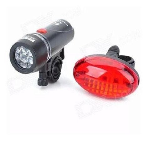 Farol E Lanterna Para Bicicleta Completo De Fácil Instalação