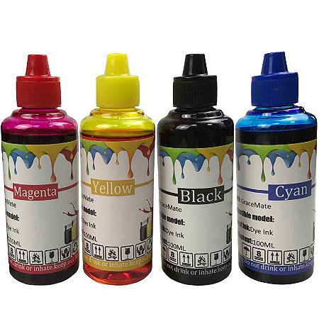 Tinta Epson EcoTank 100ml para Impressoras L3110 L120 L3150 L4160 PM525 L210 L6161 L4150 L6191 L210 L575 664 T664 T504 504 L355 L365 L375 L395 L575 L6171 L220 L200 L110 L396 L455 L380 M205 L800 L1800 L805