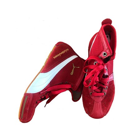 Tênis Vermelho e Branco Puma - NovoDnovo Brechó Online e Consumo Inteligente