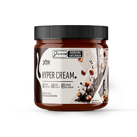 Hyper Cream XTR Cacau Dark Crush – Creme de Avelã 200g Sem Açúcar e Glúten