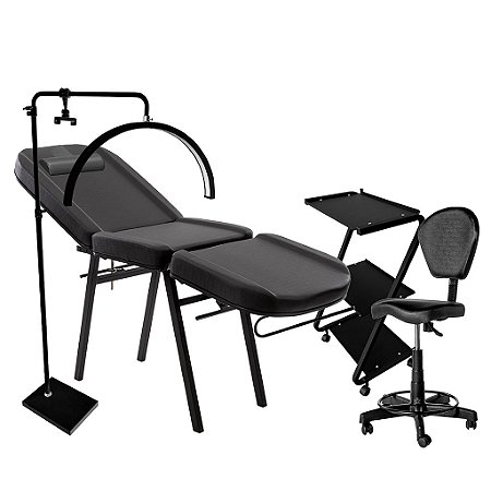 PEM 03 - Kit Promo Maca Estética Fixa Standart Mocho Luminária Led Meia Lua Carrinho
