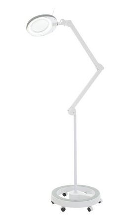 Lupa de Led com Pedestal Branco
