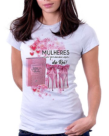 Camiseta Baby Look Básica Soft - Mulheres na Presença do Rei