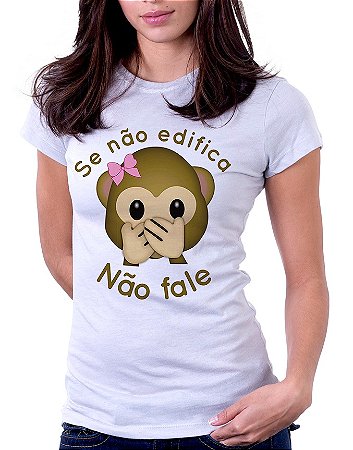 Camiseta Baby Look Básica Soft - Se não Edifica não Fale