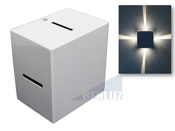 Arandela Branca Estrela 4 Fachos G9 Bivolt - Uso Interno - Lampada Gratis - Branco frio ou Quente