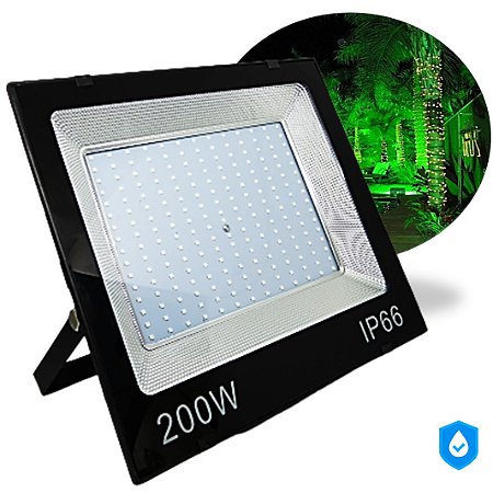 Refletor Holofote LED 200W Verde A Prova d'água IP66