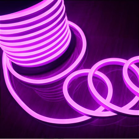 Mangueira LED Neon Flexível 12V Roxo 50 Metro a Prova d'água