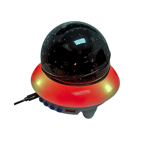 Projetor LED noite estrelada RGB com caixa de som bluetooth - usb - bivolt