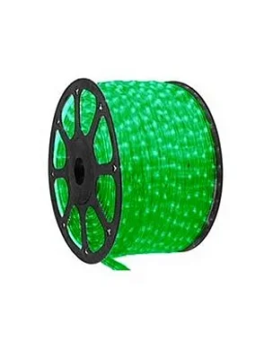 Mangueira Led Verde 13mm - 36 Leds por metro 220V - Rolo de 100 metros com Strobo