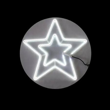 Estrela de 5 pontas Dupla  Branco Frio 220V - 600cmx60cm