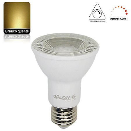 Lâmpada LED PAR20 7W Dimerizável Branco Quente 220V