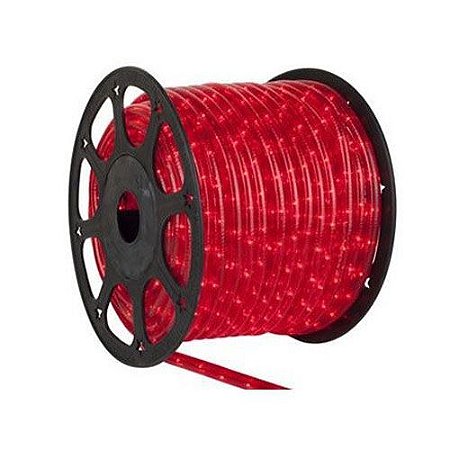 Mangueira LED Vermelho 12MM Rolo Com 100 Metros 127/220v