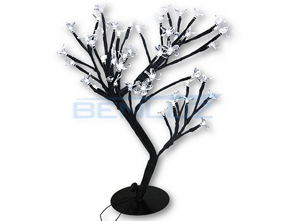 Luminária Mini Árvore Cerejeira de Led Com Flores 45Cm Branco Frio - Bivolt