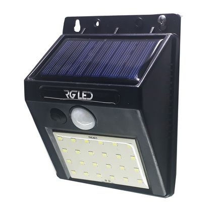 Arandela Led Solar 3W Com Sensor De Presença IP65