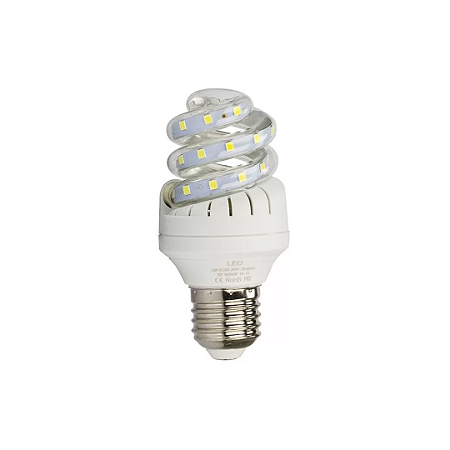 Lâmpada Espiral LED 5W - Branco Quente