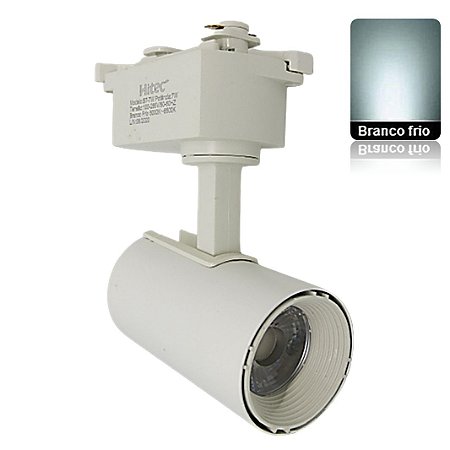 Spot LED 7W Branco Frio Para Trilho Eletrificado Branco