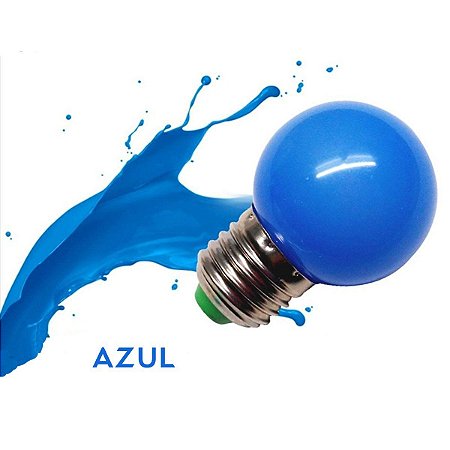 Lâmpada Bulbo 1W LED Bolinha Azul 220V