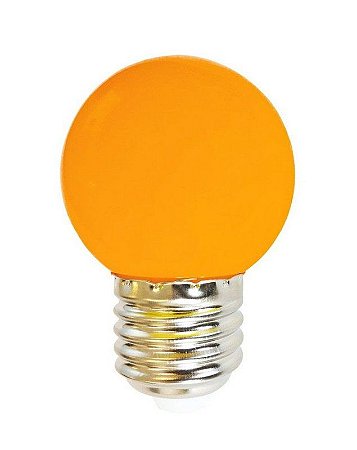 Lâmpada Bulbo 1W LED Bolinha Laranja 220V