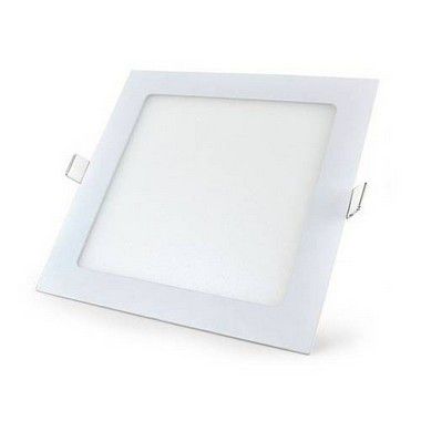 Luminária Plafon 24W LED 30X30 Quadrado Embutir Branco Quente