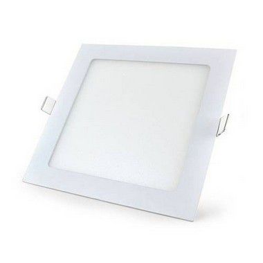 Luminária Plafon 24W LED 30x30 Quadrado Embutir Branco Frio
