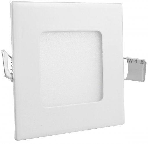 Luminária Plafon 3W LED 8x8 Quadrado Embutir Branco Quente