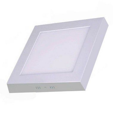 Luminária Plafon 12W LED 17x17 Quadrado Sobrepor Branco Frio  - Bivolt