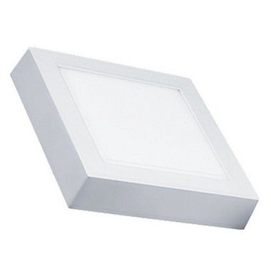 Luminária Plafon 24W LED 30x30 Quadrado Sobrepor Branco Quente