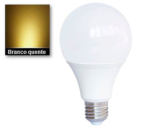 Lâmpada Bulbo LED 12W Branco Quente 3000K